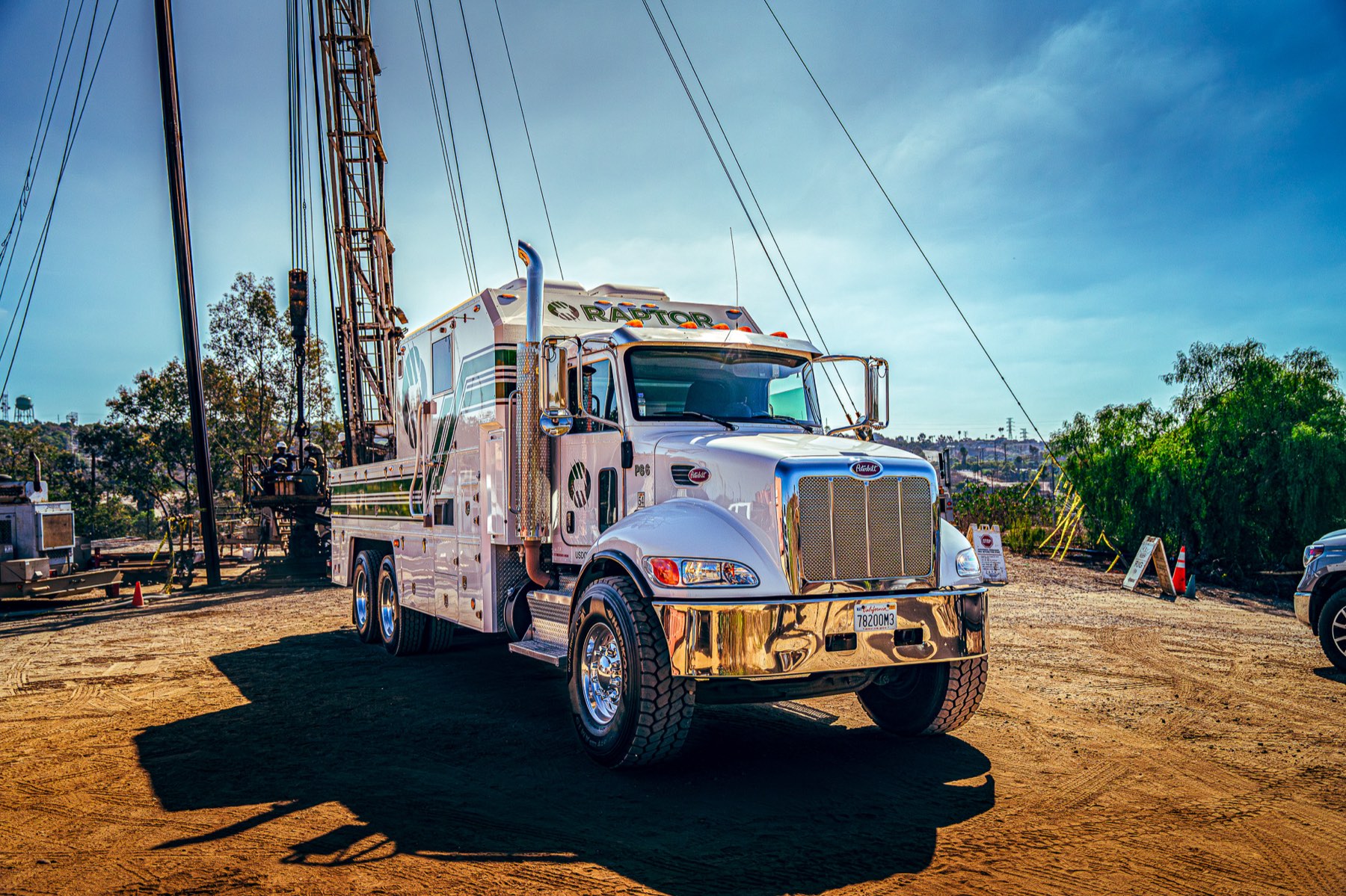 Raptor Wireline truck at a well site